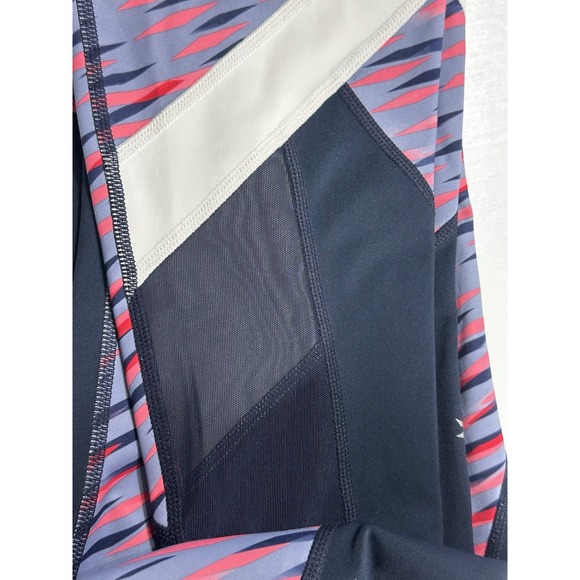 Athleta Electra Sonar 7/8 Tights Navy Blue Pink Athletic Yoga Pilates Size Small - Picture 11 of 11